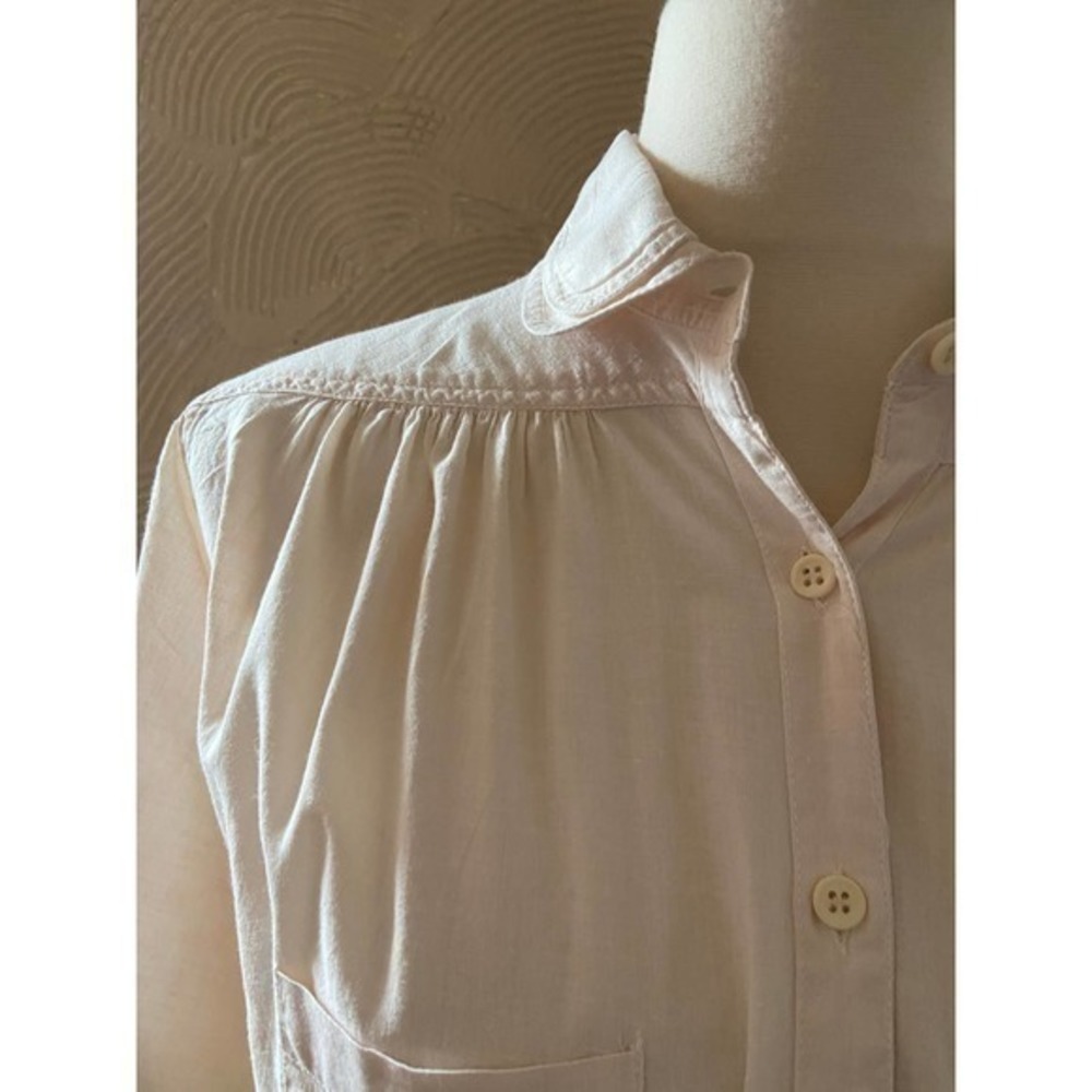 Vintage Peasant Top, India Cotton, 60s 70s Floral Embroidered stitch, handmade - Picture 8 of 15